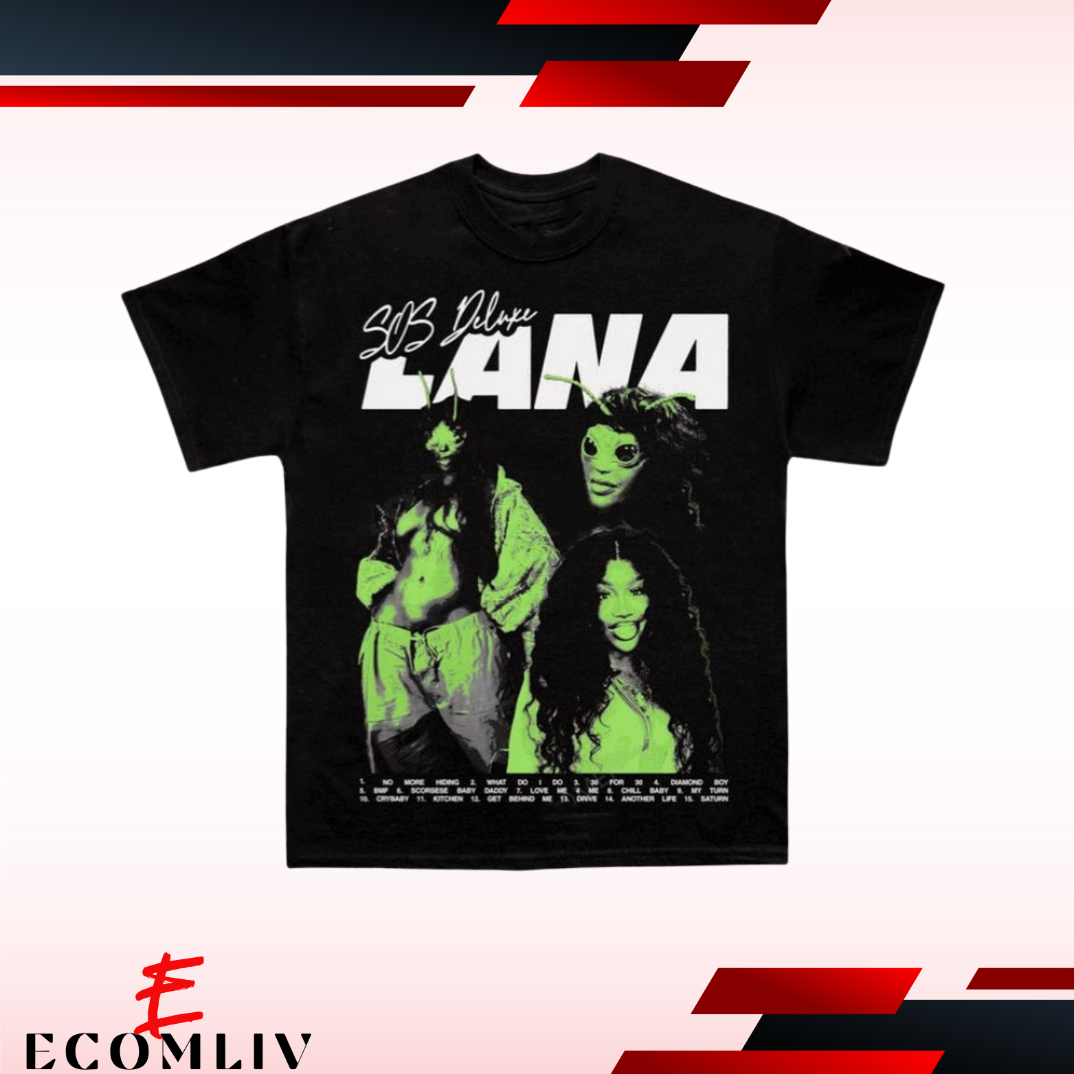 Sza Lana Album T-Shirt, Hip Hop Retro Cotton Tee For Men And Women